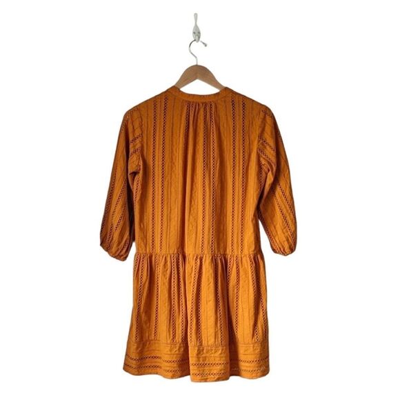 Anthtopologie x Shoshanna Marta tunic Dress 3/4 Sleeve in Mango sz 4 AS IS - Picture 10 of 16